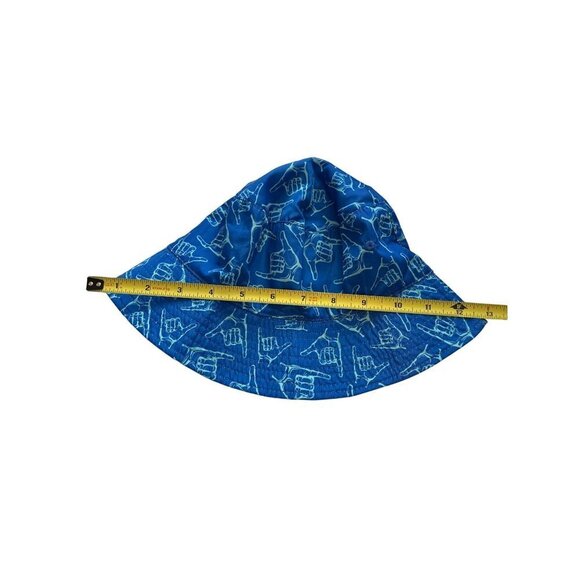 Juicebox Bucket Blue Hat Sun Baby White Hang Ten Hand Sign UV 50+ One Size - Picture 4 of 7
